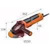 72251160241  FEIN CG 15-150 BLP Premium 150mm 1500W Angle Grinder, with Paddle Switch - 110v